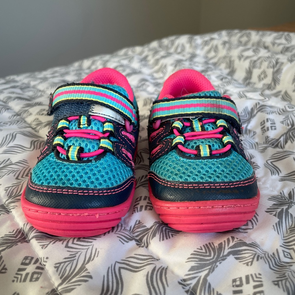 Surprize by Stride Rite Pink and Blue First Walker Shoes